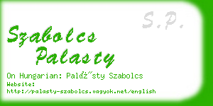 szabolcs palasty business card